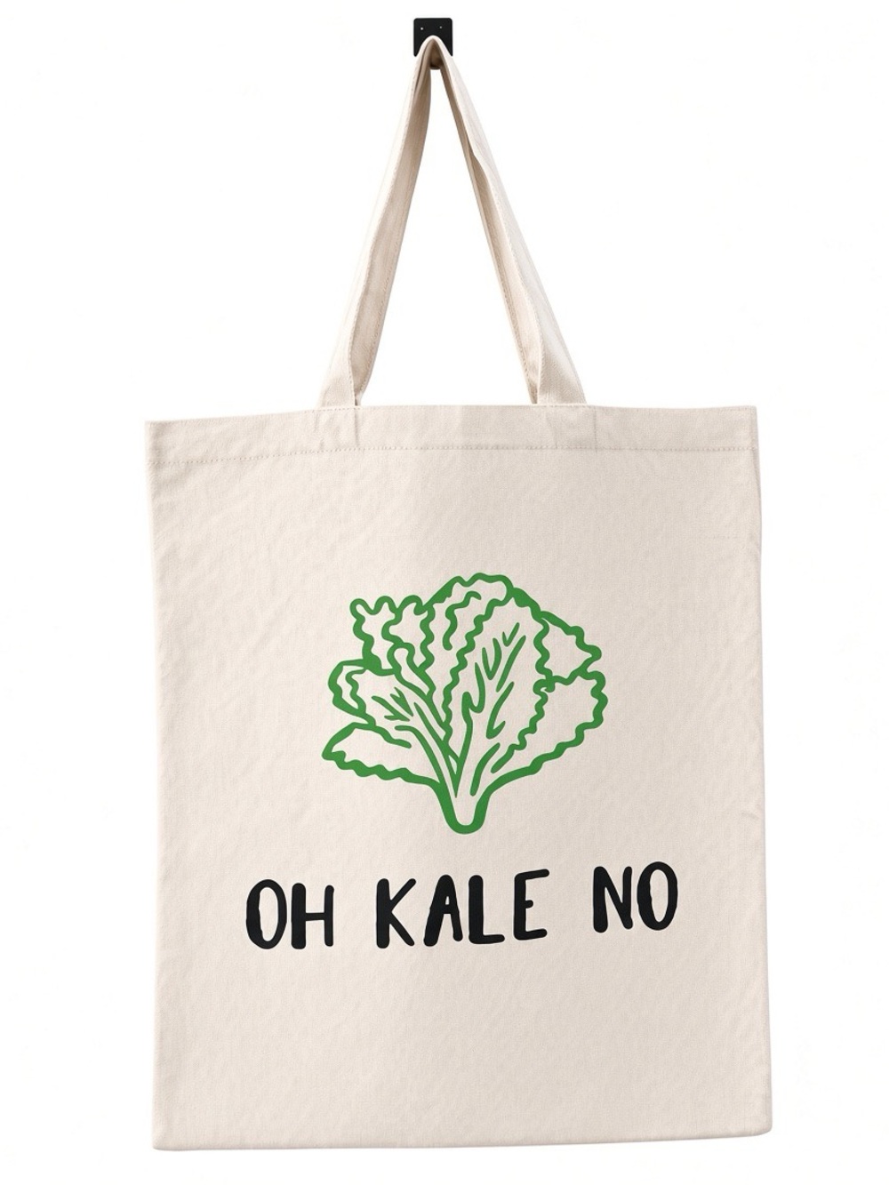 Kale "Oh Kale No" Funny Canvas Tote Bag - NWT